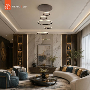 Bubble Crystal tiered ring crystal lamps luxury <b>chandelier</b> for hotel villa foyer - Product Image 2