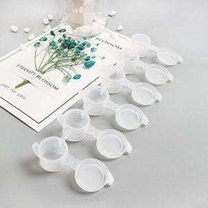 Boîtes de peinture acrylique miniatures en plastique vides de 2/3/5/10/15 ml, bandes de peinture réutilisables, mini pots de peinture vides en plastique avec couvercle - Product Image 4