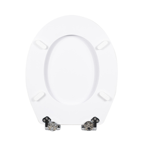 Siège de toilette en bois blanc 36x43cm avec mécanisme de fermeture douce - Product Image 4