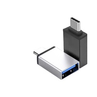 Adaptateur OTG MINI USB-C vers USB 3.0 Femelle avec Sortie DC, Coque en Alliage d'Aluminium, Neuf pour Téléphone Portable et Ordinateur Portable