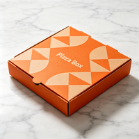 Boîte à pizza personnalisée de luxe avec impression graphique, style four à bois, imperméable, haute résistance, en carton ondulé, pour emballage alimentaire