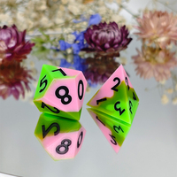 Dés en silicone polyédriques D20 personnalisés en Offre Spéciale dés RPG géants de couleur multi-mélange pour jeux de société et de cartes