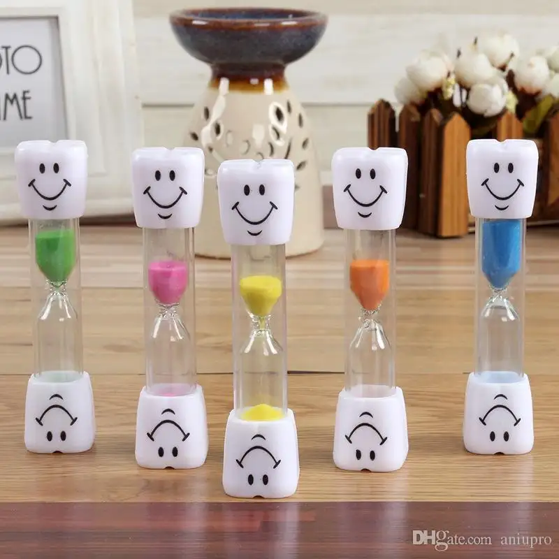 Smiley Zahnbürste 2 Minuten Mini Sand Timer Kunststoff Sanduhr Für Kinder