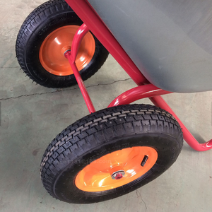 Groothandel Power Gegalvaniseerde Tweewielige Kruiwagen 100l Watercapaciteit Slingeren Kruiwagen Dubbele Wielen Handtrolleys Wb7613 - Product Image 4