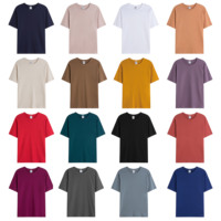 Kaos polos katun 100% murni 190 gram, kualitas tinggi, custom, pakaian kasual pria, warna solid