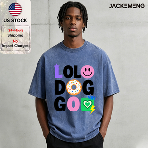 เสื้อยืดโอเวอร์ไซส์ผ้าฝ้ายพิมพ์ลาย <span class=keywords><strong>Lol</strong></span> Dog สไตล์เรโทร สตรีทแวร์ ใส่ได้ทุกวัน ลำลอง สินค้าจากคลังสินค้าในสหรัฐอเมริกา ขายส่ง - Product Image 1