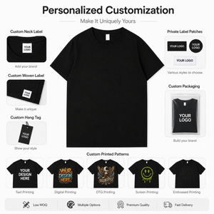 Camiseta Oversize Lisa con Logotipo Personalizado, Algodón Peinado de Alto Gramaje, Ropa para Hombre, Streetwear, Servicio de Impresión Gráfica, Proveedor Líder - Product Image 5