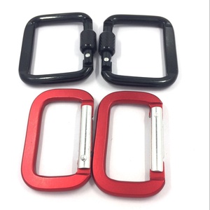 Moschettone rettangolare con fibbia ad anello quadrato in alluminio per borsa da campeggio fibbia da appendere 50mm marina Kayak <span class=keywords><strong>barca</strong></span> - Product Image 2