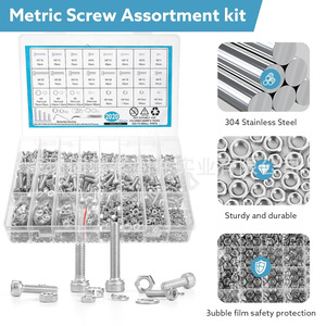 304 Stainless Steel Hex Socket Screws 2020pcs M2 <b>M3</b> M4 M5 Nuts Set DIN912 Grade 8.8 Cylindrical Head <b>Bolt</b> Kit - Product Image 4