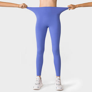 Nouveau gros bout à bout 10 couleurs contrôle du ventre taille haute V dos hanche-levage quatre façons Stretch entraînement Fitness Yoga Leggings - Product Image 4
