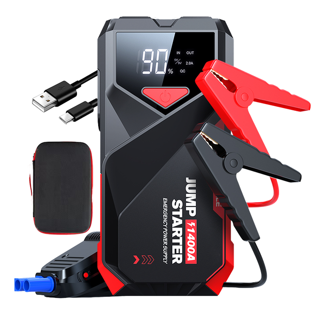 L019 OEM Portable 12V Car Jump Starter 2000A USB-C Charging LED Light Power Bank for Motorcycle Truck Use Jump Starting
