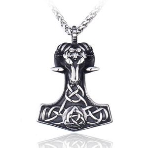ZOryn - Colgante de Acero Inoxidable con Diseño de Martillo de Thor Vikingo, Unisex, con Opciones de Baño de Oro - Product Image 2