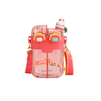 Bouteille d'eau pour enfants Tomatodo 780 ml, deux compartiments, portable, double gourde avec sangle incluse, design mignon pour le dos