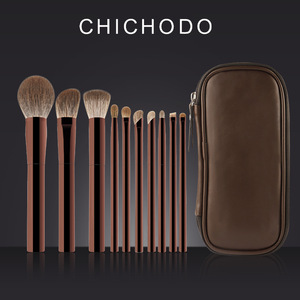 Cangzhou Makeup <b>Brush</b> Set 10Pc Animal Hair Aluminum Handle <b>Round</b> Foundation <b>Brush</b> Natural Hair Makeup Tools - Product Image 4