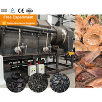 Horno de Carbonización de Carbón Vegetal Activado, Línea de Producción Continua de Carbón, Nuevo Motor, 300-1200KG/H, Precio de Fábrica