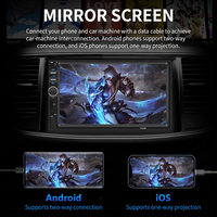 Lecteur MP3/MP5/MP4 2 Din avec écran tactile de 7 pouces, autoradio stéréo filaire Carplay avec amplificateur, navigation automobile, BT, FM, WiFi intégré