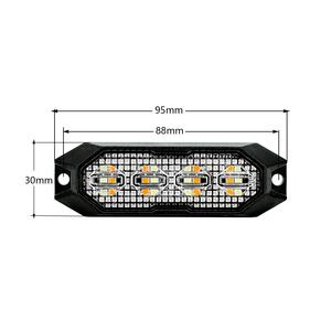 สีฟ้าสีแดง Strobe ไฟแฟลช4 Leds ไฟแฟลชสำหรับยานพาหนะ R65 SAE Estroboscopica Con แฟลช<span class=keywords><strong>12V</strong></span> ไฟฉุกเฉินประ - Product Image 2