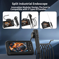 Endoscopio Industrial de Video con Rotación de 360 Grados Bidireccional, Resistente al Agua IP67, Pantalla IPS de 7 Pulgadas, Boroscopio con LED Ajustable, Cámara de Inspección