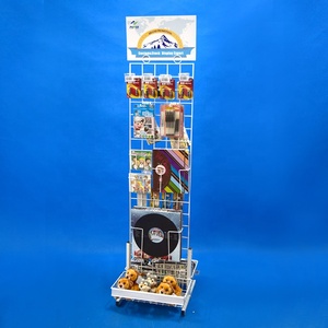 Accesorio de metal de cuatro lados, accesorio giratorio personalizado, contador de pie, rejilla de acero universal, pantalla de alambre, estante de exhibición al por menor - Product Image 4