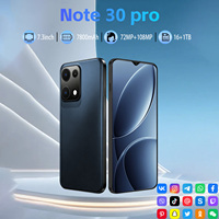 Note30 Pro Versión Global, Teléfono Inteligente Android 5G 2026, 16GB 1TB, Pantalla Grande de 7.3 Pulgadas, Batería de Gran Capacidad, Cámara de 108MP, Doble SIM para Negocios