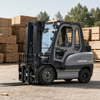 Harga Pabrik Forklift Elektrik 4Ton 5Ton dengan Penggeser Samping Baterai CE 60V, Tinggi Angkat Logistik 3m