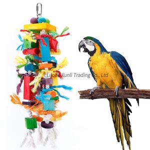 Giocattoli per uccelli in legno con colletto giocattolo per masticare perline di uccelli giocattoli pappagallo extra grandi - Product Image 1