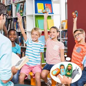 고품질 핸드메이드 펠트 손가락 인형 예수 탄생 연극 세트 주일 학교 재미있는 활동 게임 성경 장난감 - Product Image 6