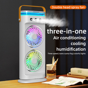 Ventilateur de bureau portable 600 ml personnalisé rechargeable avec brumisateur double tête et fonction de refroidissement par <span class=keywords><strong>air</strong></span> oscillant - Product Image 1