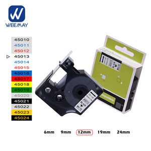 Tương Thích Nhãn <span class=keywords><strong>Maker</strong></span> <span class=keywords><strong>Tape</strong></span> D1 45013 S0720530 Đen Trên Trắng 12 Mét X 7M Cho DYMO LabelManager LM 160 210D 220P 260P 280 360 - Product Image 2