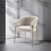 Design moderne de luxe pour hôtel et restaurant utilisation chaise de salle à manger chaise café pied en acier inoxydable velours