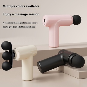 Cross-Border 3-<b>Head</b> Mini Handheld Fascia Body <b>Massager</b> Cordless Brushless Deep Percussion Relaxation for Shoulder Back Leg - Product Image 2