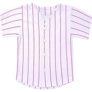 Babyhealthy Kids Baseball Jersey Striped <b>Button</b> Down V Neck Sport Shirt For Boys - Product Image 1