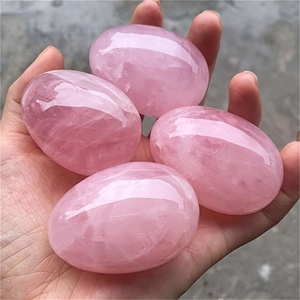 Natural Rose Quartz Powder Crystal Soap <b>Hand</b> Handle Jewelry Box Set <b>Massage</b> Stone Eco-friendly Oval Shape Carved - Product Image 3