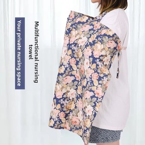 Langes d'emmaillotage pour bébé 100% Coton à motifs floraux, respirants, couverture d'<span class=keywords><strong>allaitement</strong></span>, châle d'extérieur et <span class=keywords><strong>cape</strong></span> pour l'<span class=keywords><strong>allaitement</strong></span> - Product Image 2