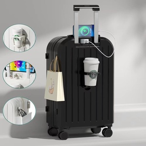 Maleta <span class=keywords><strong>de</strong></span> <span class=keywords><strong>Viaje</strong></span> <span class=keywords><strong>de</strong></span> 20-24 Pulgadas, Estilo Moderno, Ligera y Duradera, <span class=keywords><strong>de</strong></span> Poliéster, con Ruedas Universales y Candado <span class=keywords><strong>de</strong></span> Combinación para <span class=keywords><strong>Mujer</strong></span> - Product Image 2