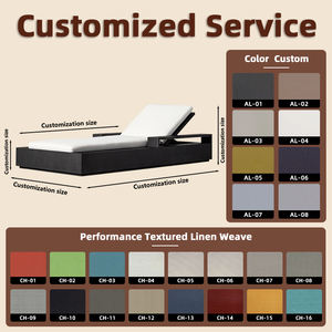 <span class=keywords><strong>Fauteuil</strong></span> inclinable à <span class=keywords><strong>dossier</strong></span> <span class=keywords><strong>réglable</strong></span>, siège unique, chaise longue avec structure en aluminium, tissu imperméable pour patio et <span class=keywords><strong>jardin</strong></span> - Product Image 2