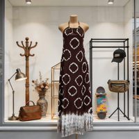 Robe longue décontractée unie pour femme, style africain, élégante, à col halter et sans bretelles, vente en gros à bas prix