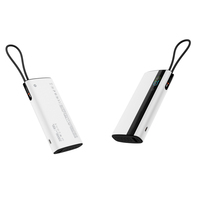 Chargeur portable 20000mAh 100W avec écran LED, batterie externe avec câbles intégrés