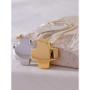 JINYOU3098 acciaio inossidabile <span class=keywords><strong>316L</strong></span> grossa collana a croce spessa ciondolo in metallo liscio lucido colletto impermeabile - Product Image 3