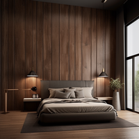 Panneaux muraux décoratifs en bois plastique Oushe Wpc, panneaux muraux intérieurs Wpc, interlam