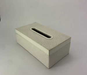 Boîtes de rangement en gros, bacs simples, étanches, multi-usages, en cuir texturé, rectangulaires, pour hôtel et maison, boîte de rangement pour mouchoirs - Product Image 3