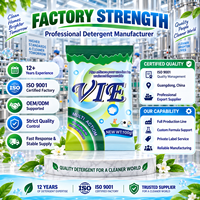 Vente directe du fabricant OEM VIE Lessive en poudre Différentes tailles 100g 125g 450g Sachets Savon efficace pour un nettoyage rapide