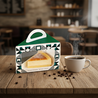 Boîte à gâteau triangulaire en plastique de qualité supérieure, emballage cadeau - Taille et impression personnalisées pour les supermarchés et les expositions