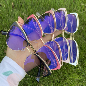 Nouvelles Lunettes Photochromiques Antireflet Lumière Bleue Monture Métal Œil de Chat pour Femmes Adultes - Product Image 4