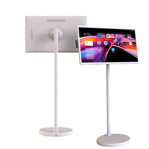 Televisor LED Portátil de 22 Pulgadas HDTV 1080P con Soporte Móvil para Piso, Android Smart <span class=keywords><strong>TV</strong></span>, Wi-Fi, Pantalla Táctil, para Juegos Familiares, Blanco, ROHS - Product Image 1