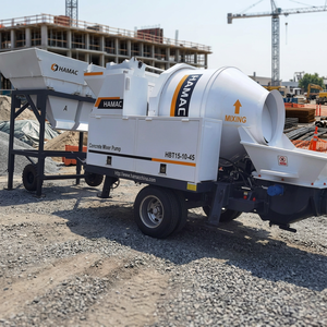Bomba mezcladora de hormigón móvil HBT15-10-45 usada, suministrada de fábrica, diésel 62/72/92KW, distancia de transporte vertical de 20m, motor principal - Product Image 3