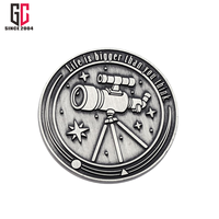 Pièce de monnaie scientifique personnalisée en métal plaqué argent antique, fabriquée en usine depuis 12 ans - Pièce de monnaie de défi scientifique pour les passionnés