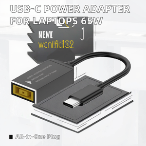 DC USB tipo C <span class=keywords><strong>adaptador</strong></span> de corriente convertidor 65W portátil conector de alimentación hembra <span class=keywords><strong>a</strong></span> macho USB C <span class=keywords><strong>adaptador</strong></span> para Mbook para Lenovo para HP - Product Image 3