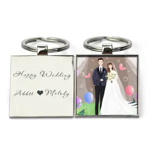 2023 vendita calda personalizzata 2 pezzi piccoli regali di san valentino Souvenir personalizzato matrimonio preferito amore portachiavi