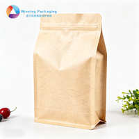 Conception debout gagnante Sacs à soufflet à fond compostable en poly à emballage automatique Aliments imprimés de qualité alimentaire étanches à l'humidité pour animaux de compagnie